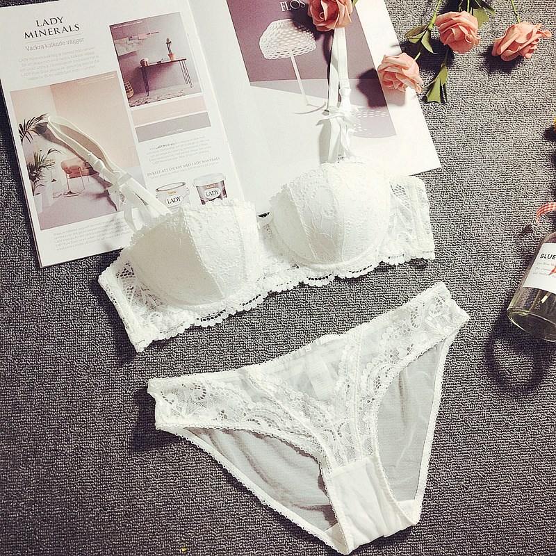 French sexy Lace 1/2 Thin section comfortable Bra Sets girl sponge Bra Gather Underwearin the Lingerie/Men's underwear/Tracksuit , Bra Sets category - from Buy2taobao.com to provide professional Taobao agent buy service
