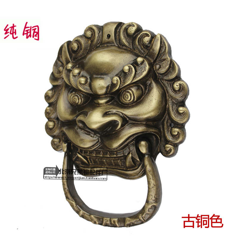 Bronze ware Chinese style To fake something antique Doorring Copper Handle Shoutou Lionhead Pure copper gate The first shop G018in the Basic building materials , Home Hardware , Handle , Handle category - from Buy2taobao.com to provide professional Taobao agent buy service