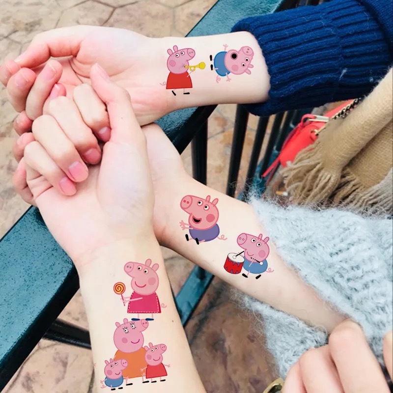 Net Red ins Sociology Paige George Bikini Sticker Piggy Cartoon lovely Tattoo sticker waterproof Seaside Tattooin the Home accessories , Stickers , Other Stickers category - from Buy2taobao.com to provide professional Taobao agent buy service