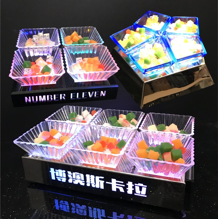 酒吧KTV发光小吃盘 创意时尚零食小吃碟 LED充电餐厅发光水果盘子|ruв категории посуда, посуда, фрукты бассейна/компот/корзина - от Buy2taobao.com для оказания профессиональной услуги покупки агента Taobao