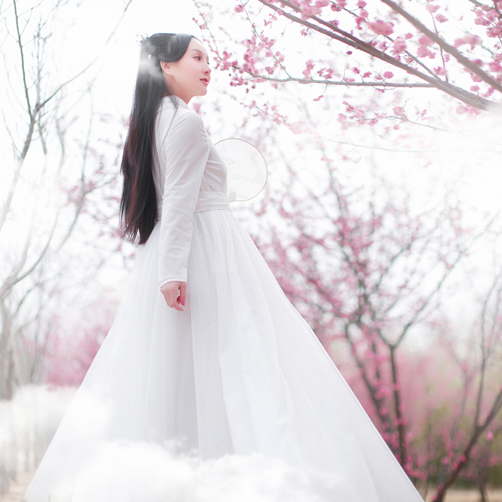 预售【三生三世】2017夏季新款长裙古装长款白色飘逸连衣裙女裙子