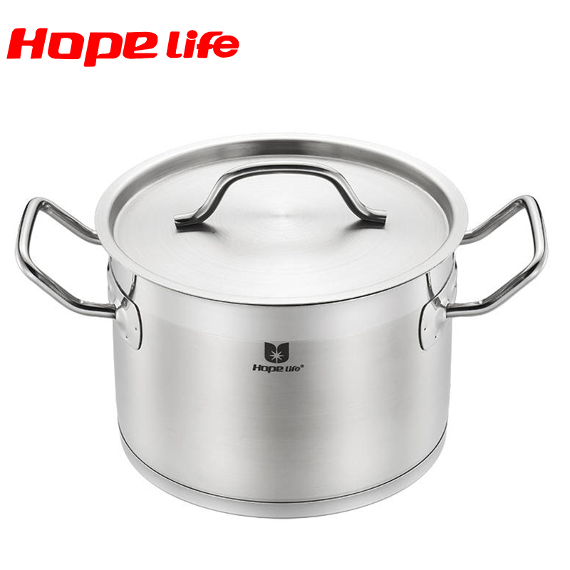 包郵Hopelife壹體成型加厚不鏽鋼湯鍋炖鍋雙耳湯煲煲粥電磁爐通用在類目 廚房/烹飪用具, 烹飪用具, 鍋具/煲/燒水壺, 湯鍋中 - 來自Buy2taobao.com提供專業的淘寶代購服務