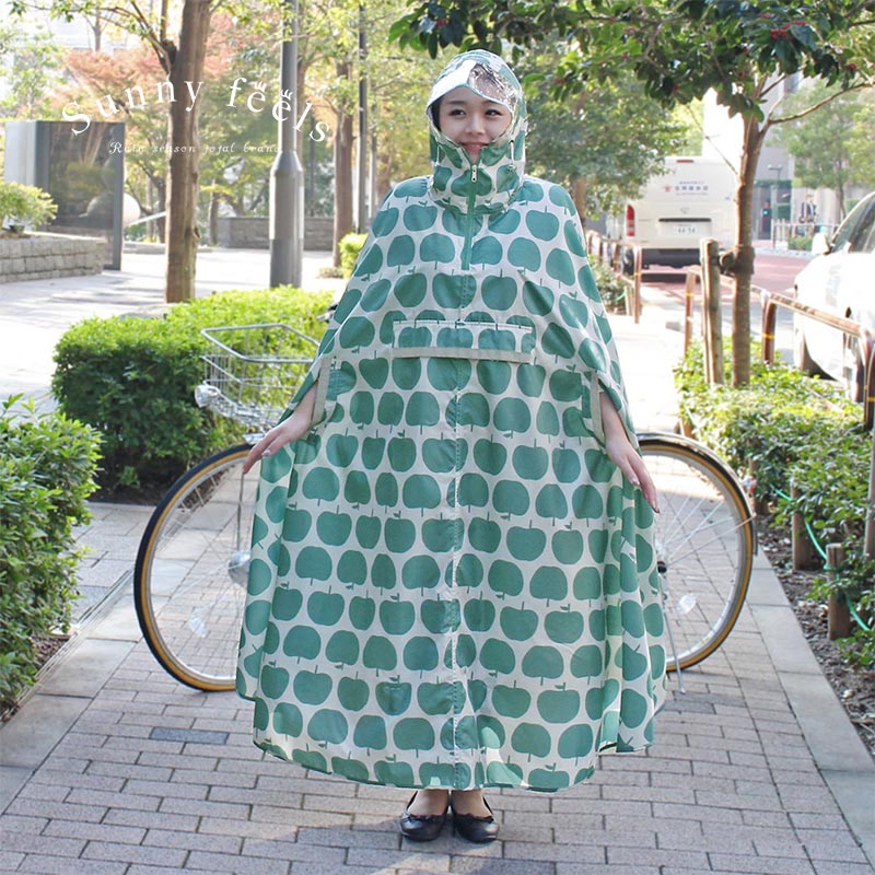 【2019新品】日本sunny feels苹果清新自行车雨衣轻薄款防风雨衣|ruв категории начало ежедневно, зонтик/дождь/дождь/водостойкость, пончо/плащ - от Buy2taobao.com для оказания профессиональной услуги покупки агента Taobao