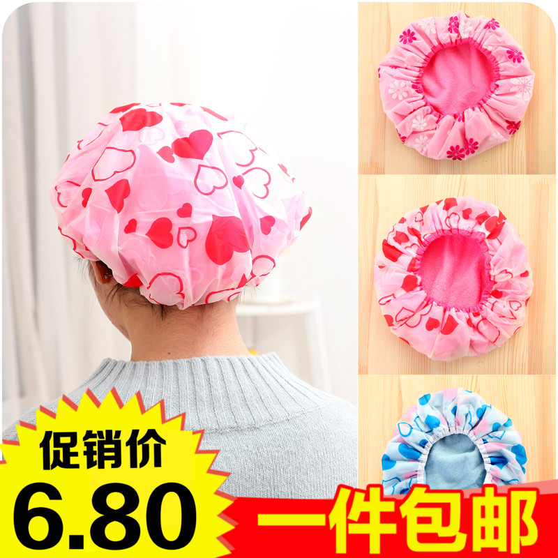 Korean Edition lady waterproof thickening Shower cap Triple thickening waterproof Dry hair cap Maintenance baking oil capin the Family/Personal Cleaning Tools , Personal care cleaning appliances , Shower cap category - from Buy2taobao.com to provide professional Taobao agent buy service