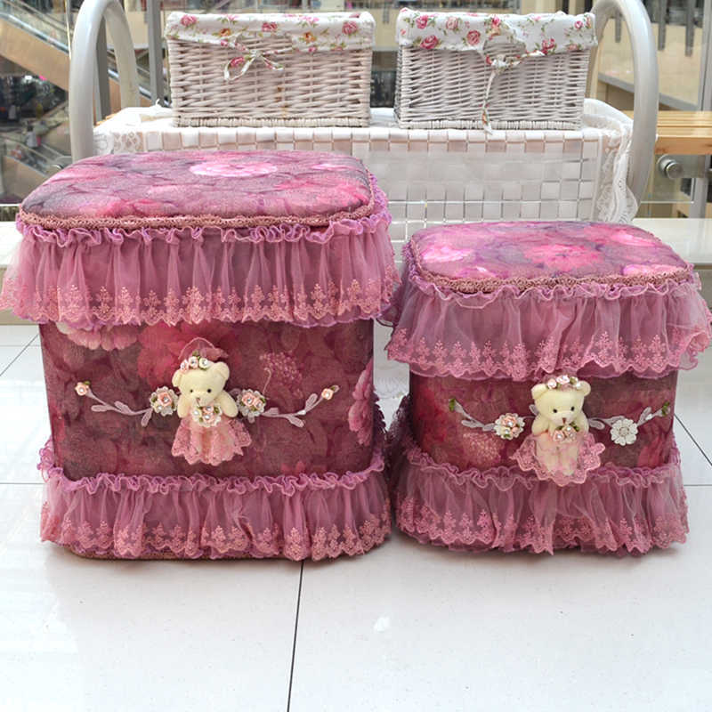 Fabric art Lace solid wood Sit box Zuodeng Clothing Storage box Storage baskets Shoe changing stool storage box Storage stoolin the Storage consolidation , Home Storage appliances , Storage box , Storage box category - from Buy2taobao.com to provide professional Taobao agent buy service