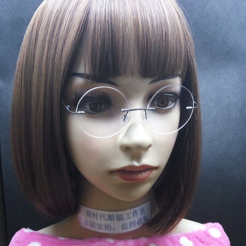 Jobs circular Titanium fold Frameless myopia glasses Frame men and women Boundless glasses Little facein the ZIPPO/Swiss Army Knife/Glasses , Glasses category - from Buy2taobao.com to provide professional Taobao agent buy service