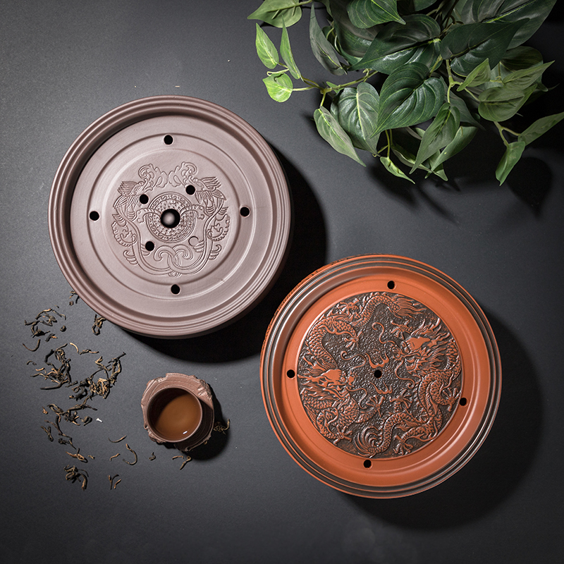 功夫茶盘茶海茶台紫砂大茶盘陶瓷茶具简约家用圆形茶托盘储水小号在类目 餐饮具, 茶具, 茶盘中 - 来自Buy2taobao.com提供专业的淘宝代购服务