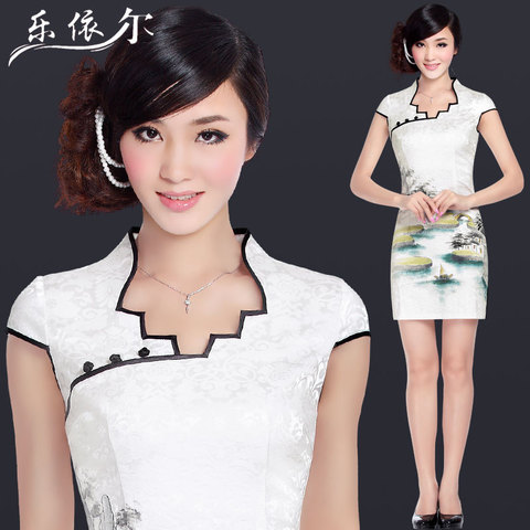 正品<em>女唐装</em> 夏 乐依尔<em>2013新款</em>中式复古手绘短