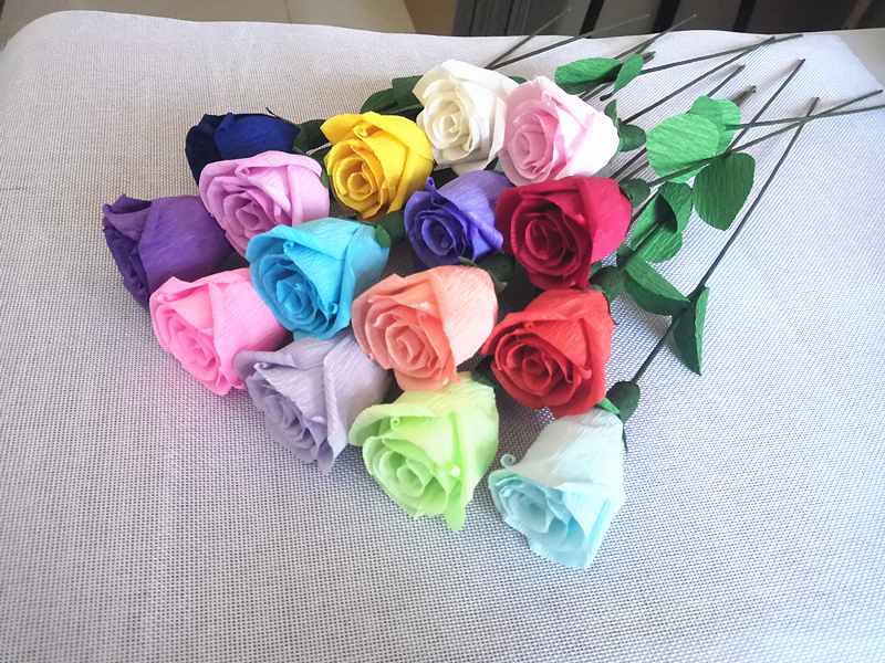 Crepe paper rose finished product DIY manual Paper art flowers fold Hand lesson Operation Father's Day Valentine's Dayin the Flower delivery/Flowers simulation/Plants gardening , Cartoon flower/Chocolate Flower (New) , Cartoon flower category - from Buy2taobao.com to provide professional Taobao agent buy service