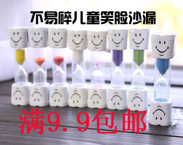 Security hourglass 12/3/5/10 Minute Smiling face children Brush teeth timer gift Cartoon Decoration 9.9in the Home accessories , Decoration category - from Buy2taobao.com to provide professional Taobao agent buy service