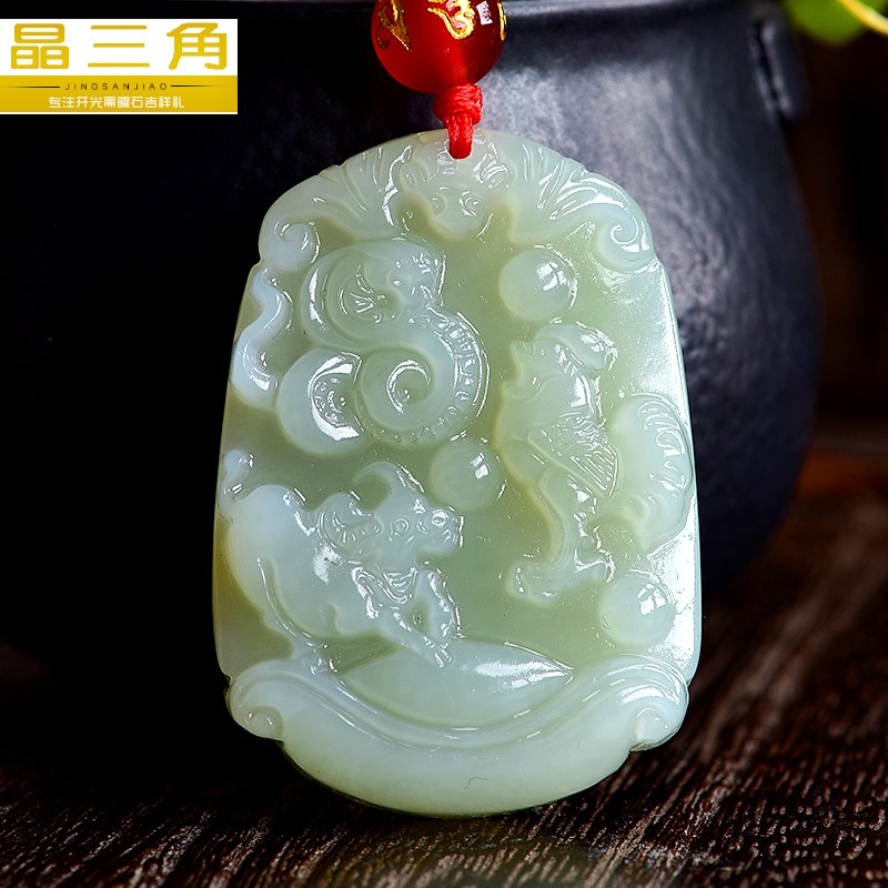 Turn on the light Nephrite Pat unitary ugly Sanhe honored Pendant Zodiac Necklace men and women Jade Pendantin the Accessories/Fashion Jewelry, Pendant/Pendant category - from Buy2taobao.com to provide professional Taobao agent buy service