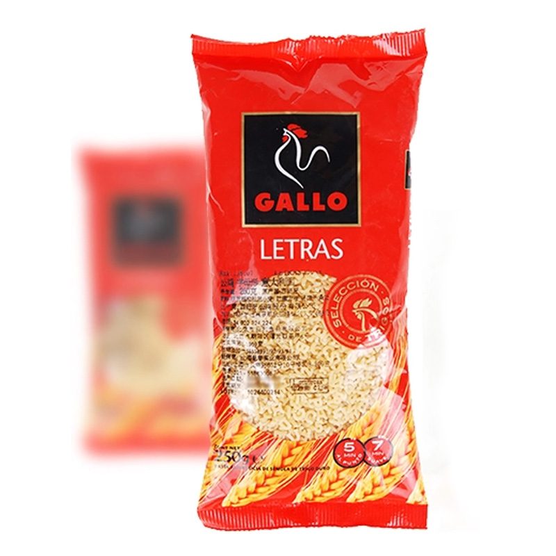 公鸡GALLO字母形意大利面250g 意粉 通心粉 面条西班牙进口|ruв категории зерно риса/север и Юг сухих грузов/приправы, удобный момент, спагетти - от Buy2taobao.com для оказания профессиональной услуги покупки агента Taobao