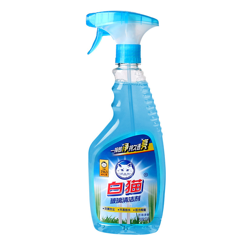 白猫玻璃清洗水剂500g 防雾车窗浴室玻璃清洁液不留痕迹|ruв категории туалетные чище/санитарно - гигиенических салфеток/бумага/Ароматерапия, семейной среды уборщиков, стекол - от Buy2taobao.com для оказания профессиональной услуги покупки агента Taobao