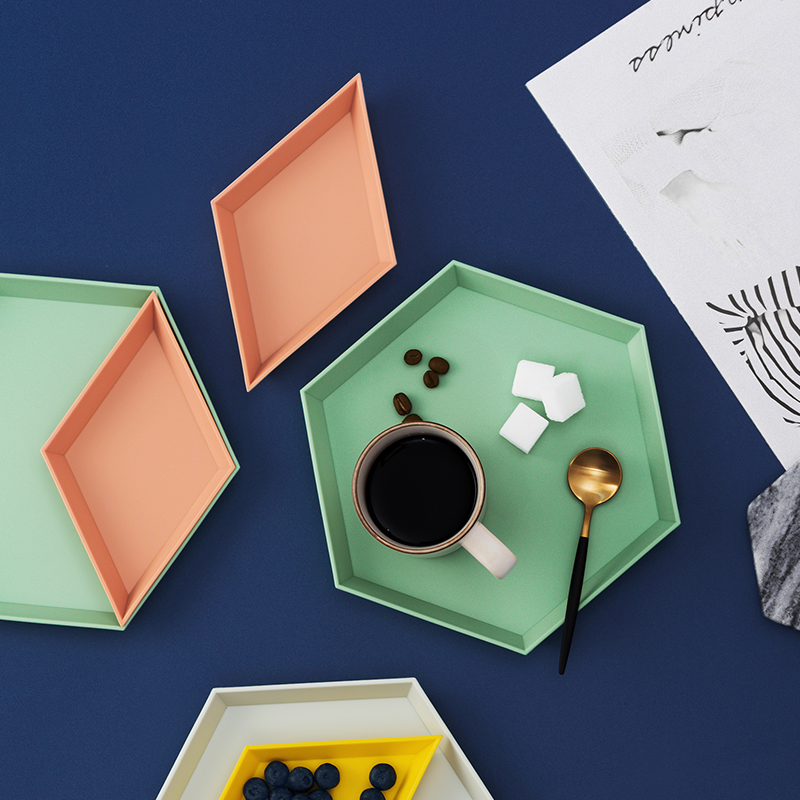 Northern Europe Geometry originality Mosaic snack combination plate Dry Fruits A snack candy Dessert bread Tray snacks tea trayin the Tableware , Tableware , Fruit bowl/Fruit plate/Hamper category - from Buy2taobao.com to provide professional Taobao agent buy service