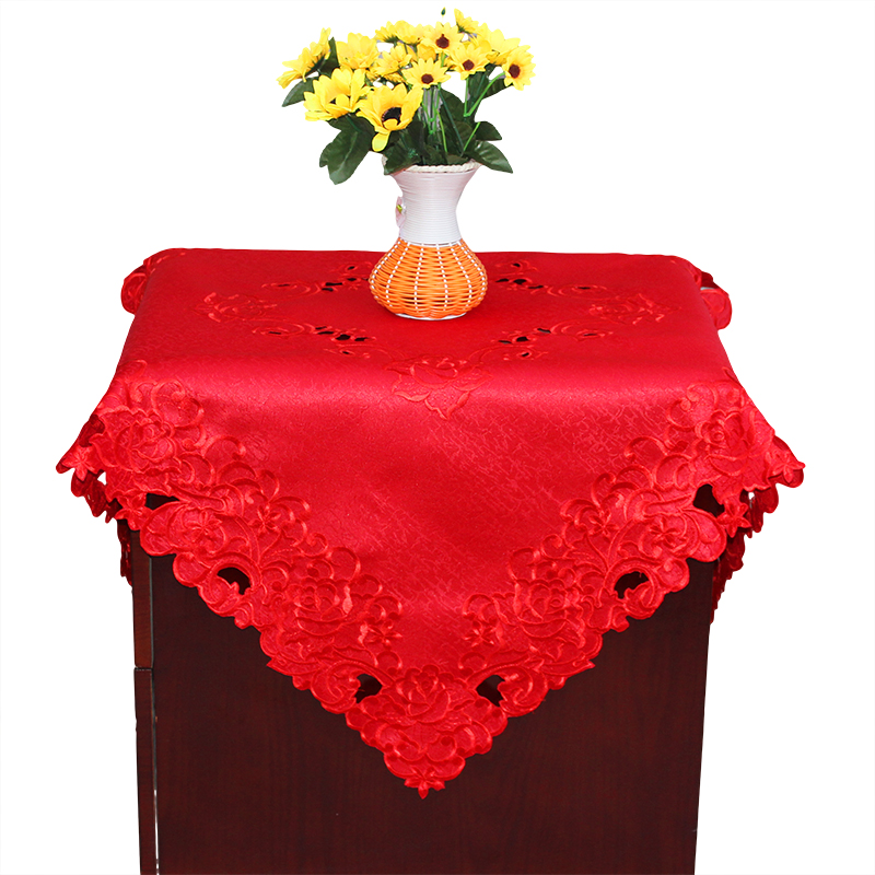 Jubilation gules bedside cupboard Gabion Kerchief Refrigerator television dust cover Fabric art marry Bed Cabinet Bedsidein the Home Fabric , Dust protection cover , Universal cover towel category - from Buy2taobao.com to provide professional Taobao agent buy service
