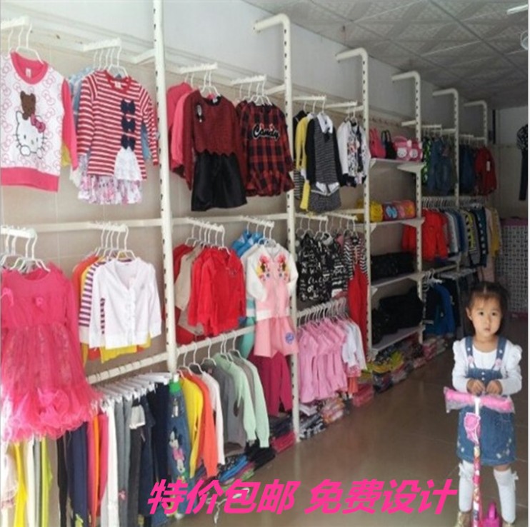 厂家直销服装货架上墙立柱组合展示架 服装店衣架 童装陈列架包邮在类目 商业/办公家具, 服装店家具, 服装展示架中 - 来自Buy2taobao.com提供专业的淘宝代购服务