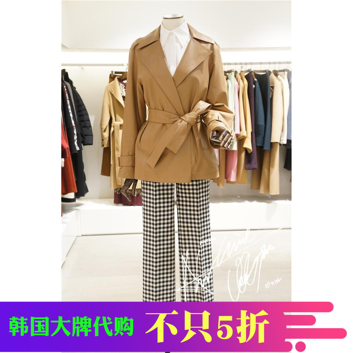 四折~MICHAA韩国专柜正品代购18年春 MII2-LOT-410 皮衣|ruв категории Женская одежда, меха - от Buy2taobao.com для оказания профессиональной услуги покупки агента Taobao
