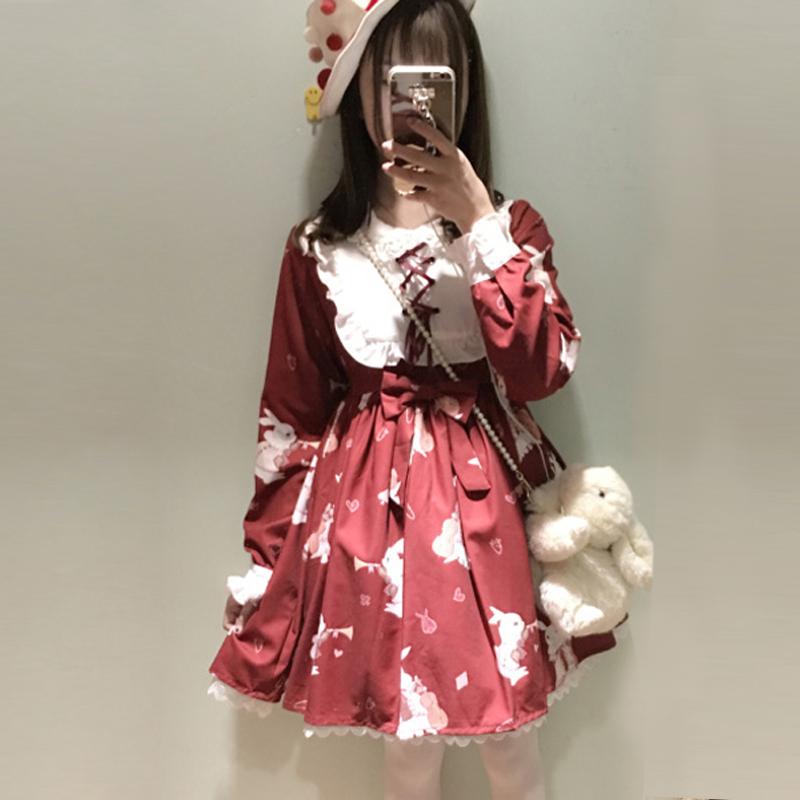 爱萌萝莉少女心洋装可爱日系小清新软妹服轻飘飘lolita连衣裙长袖在类目 模玩/动漫/周边/cos/桌游, 二次元洛丽塔, 洛丽塔/软妹装/洋装中 - 来自Buy2taobao.com提供专业的淘宝代购服务