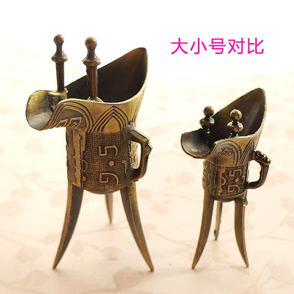 特色小礼品 仿古爵杯 加官封爵工艺品 旅游纪念品 三角酒杯摆件|ruв категории посуда, до дна/бокал/вино, бокал - от Buy2taobao.com для оказания профессиональной услуги покупки агента Taobao