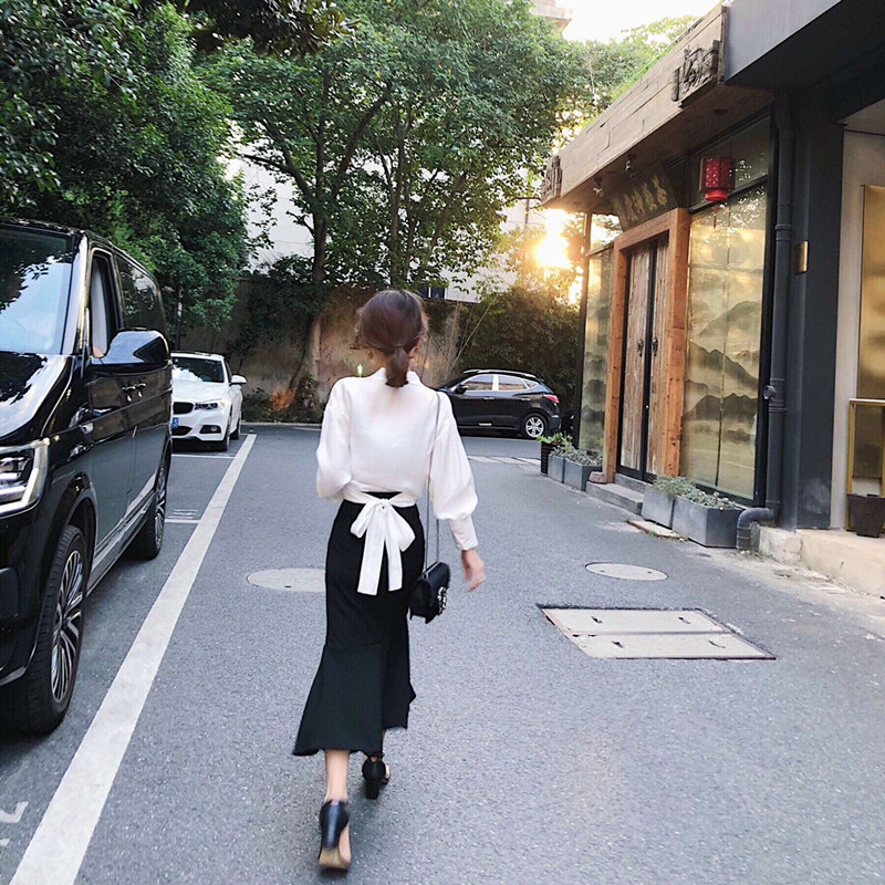 2019 Spring new pattern Women's wear fashion Retro Paige Package hip Mid length version fish tail black chic skirtin the Women's clothing/Boutique , Skirts category - from Buy2taobao.com to provide professional Taobao agent buy service