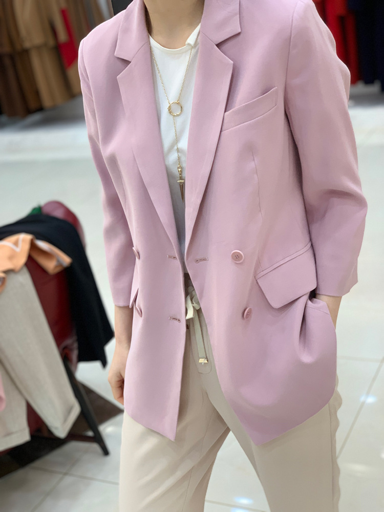 19春夏季粉色西装套装女小西服修身外套洋气宽松气质休闲职业装在类目 女装/女士精品, 西装中 - 来自Buy2taobao.com提供专业的淘宝代购服务
