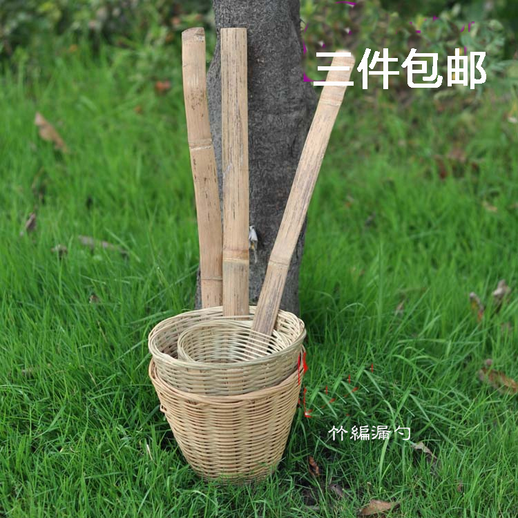 柯锦 竹编漏勺 面条窝子米粉漏斗 面捞子漏面条漏勺竹 麻辣烫漏勺|ruв категории Ручная работа, области народных ремесел, бамбук/бамбук - от Buy2taobao.com для оказания профессиональной услуги покупки агента Taobao