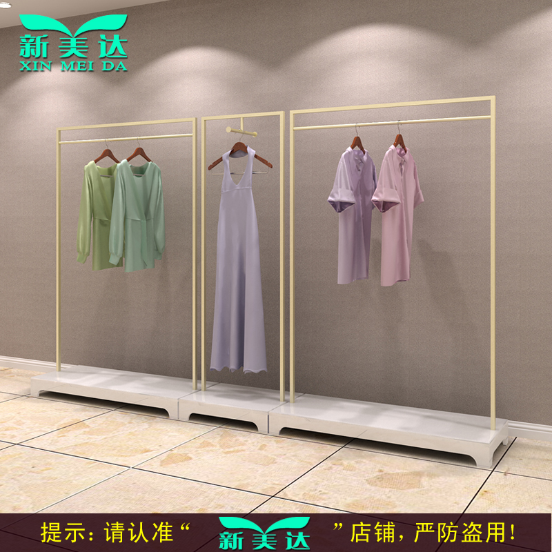 服裝店貨架不鏽鋼拉絲香槟金玫瑰金女裝正側挂展示靠牆架在類目 商業/辦公傢俱, 貨架/展櫃, 服裝貨架中 - 來自Buy2taobao.com提供專業的淘寶代購服務