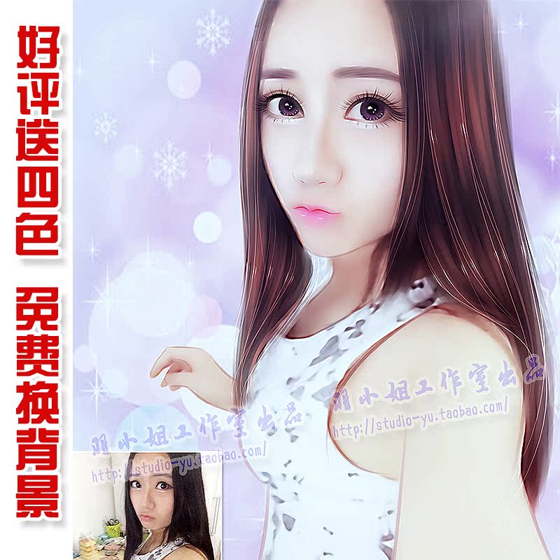 Live photos PS Turn hand-painted head portrait Q version cartoon design Cartoon Portrait personality customized wedding Birthday giftin the Business affairs/Design Services, Design Services, Cartoon/Comic/Illustration design category - from Buy2taobao.com to provide professional Taobao agent buy service
