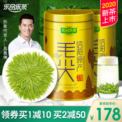 乐品乐茶信阳毛尖2020新茶明前特级嫩芽绿茶茶叶散装浓香型125g*2