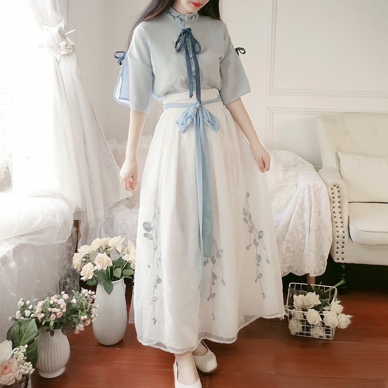 Hanfu Improvement daily Chinese style cheongsam Chiffon jacket skirt Ethnic style element Antiquity Republic of China suitin the Women's clothing/Boutique , Costume/National costume/Stage costumes , National costume/Costumes category - from Buy2taobao.com to provide professional Taobao agent buy service