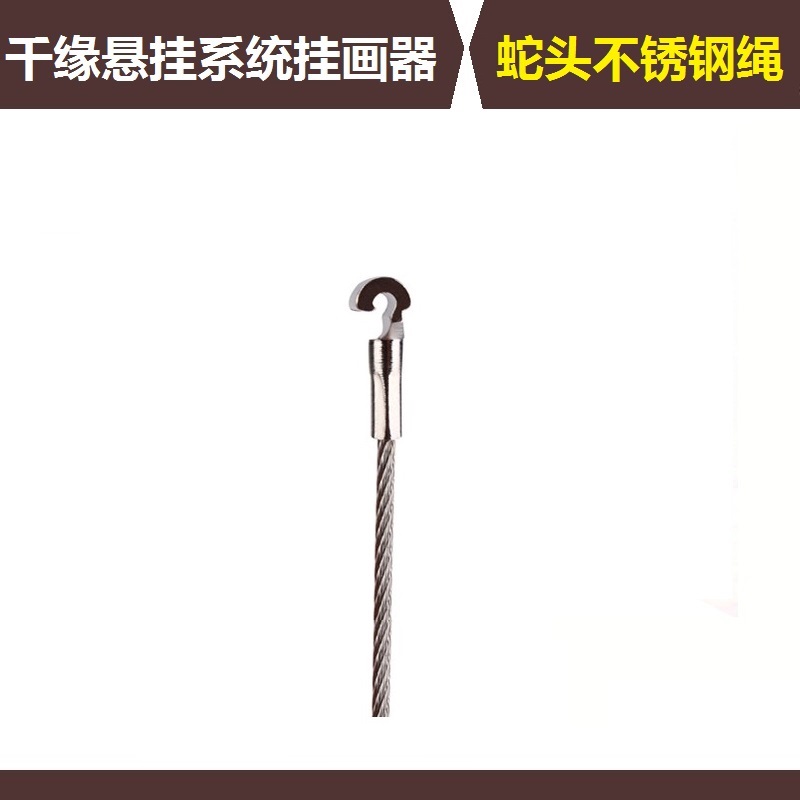 挂画轨道挂画器千缘悬挂布展装潢挂画钩画绳线蛇头304不锈钢挂绳在类目 基础建材, 配件专区, 玻璃配件, 钢丝吊码中 - 来自Buy2taobao.com提供专业的淘宝代购服务