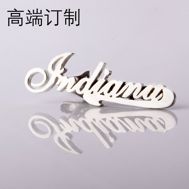Chubby Love Customized 925 Sterling Silver Name Tie clips man business affairs Simplicity company LOGO A birthday presentin the Accessories/Leather belt/Hat/Muffler , Tie clips category - from Buy2taobao.com to provide professional Taobao agent buy service