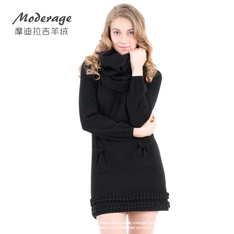 Moderage Cashmere 2016 winter New products sweater Self cultivation lady knitting Dress Two piece set Long sleevein the Women's clothing/Boutique , Sweaters category - from Buy2taobao.com to provide professional Taobao agent buy service