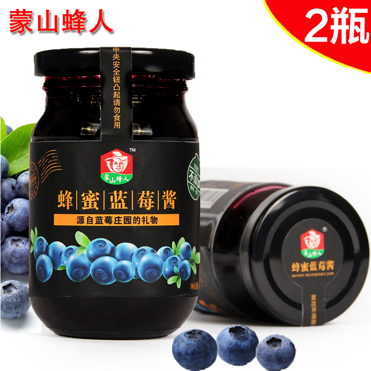 蒙山蜂人纯正天然野生蜂蜜蓝莓果粒果酱2瓶共520g包邮 酸奶伴侣|ruв категории зерно риса/север и Юг сухих грузов/приправы, приправы/джем/салат, джем - от Buy2taobao.com для оказания профессиональной услуги покупки агента Taobao