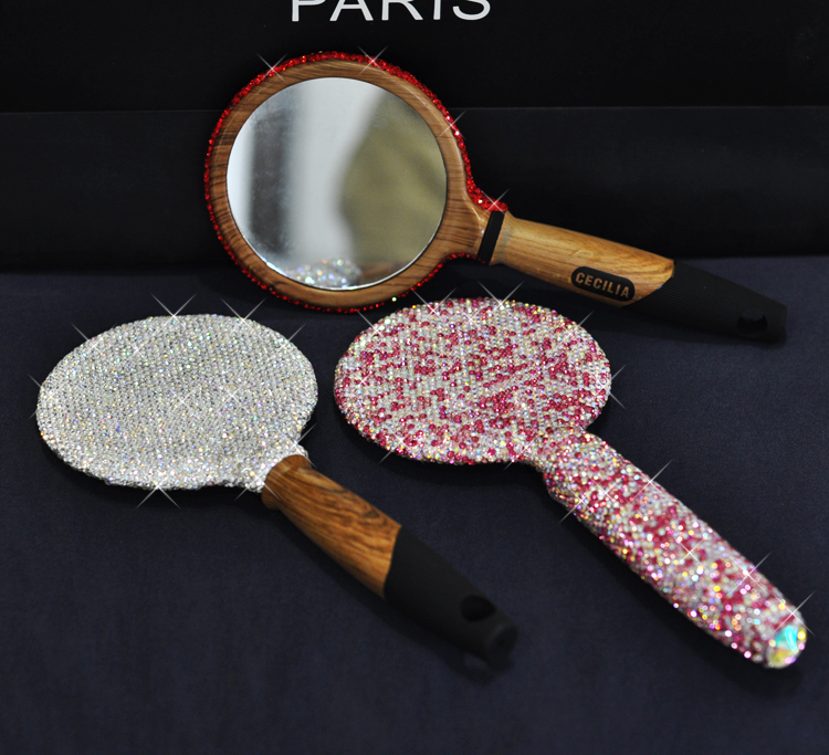 originality Stick drill Cosmetic mirror massage comb Diamond woodiness Take it with you Portable Handle Mirror Princess Mirror European style suitin the Family/Personal Cleaning Tools , Personal care cleaning appliances , Comb/Portable with a mirror , Portable mirror category - from Buy2taobao.com to provide professional Taobao agent buy service