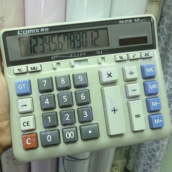 齐心KA-2135计算器 12位数电脑按键 财务办公太阳能双电源计算机在类目 电子词典/电纸书/文化用品, 计算器中 - 来自Buy2taobao.com提供专业的淘宝代购服务
