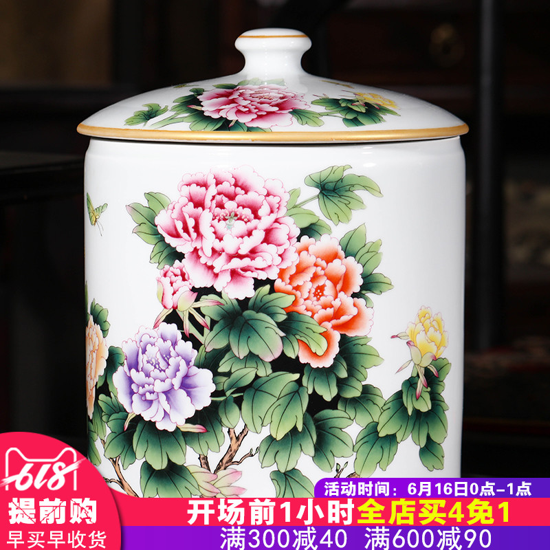 景德镇茶叶罐特大码号手工密封醒茶器米桶缸七子饼普洱存储陶瓷|msdalam kategori pinggan mangkuk, set teh, caddy teh - dari Buy2taobao.com untuk memberikan perkhidmatan ejen Taobao profesional membeli