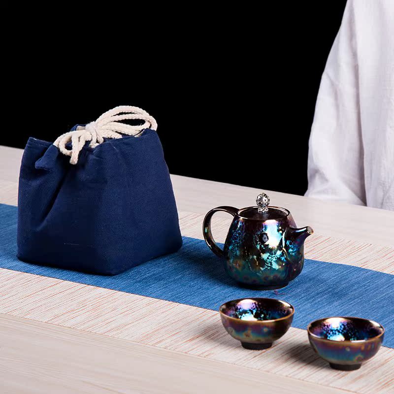 Welcome Choose Pottery kiln Tianmu Colorful Peacock Jianzhan travel Kungfu Online tea set teacupin the Tableware , Tea set , Kung Fu Tea category - from Buy2taobao.com to provide professional Taobao agent buy service