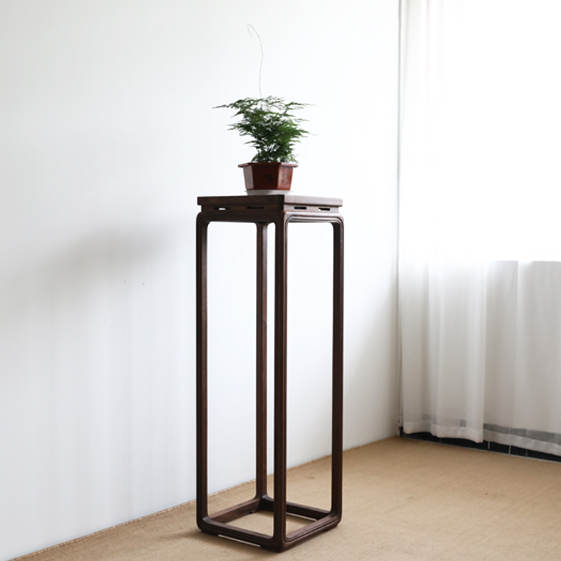 實木客廳邊幾禅意花架博古展示架子新中式客廳落地角幾黑胡桃家具在類目 住宅傢俱, 架類, 花架/花幾中 - 來自Buy2taobao.com提供專業的淘寶代購服務