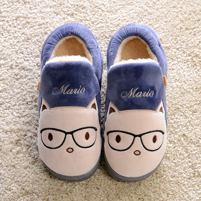 Family package with heavy-bottomed shoes, warm parent-child child home baby cotton-padded shoes for men and women cotton slippers indoor and outdoor