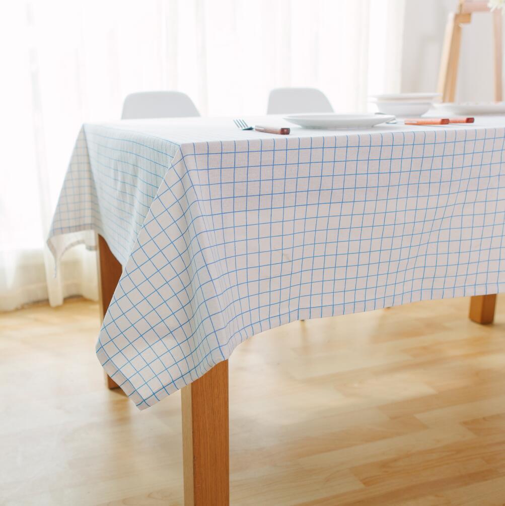 Northern Europe blue tea table lattice Tablecloths Cotton and hemp Fabric art desk Table cloth rectangle literature bluein the Home Fabric , Table cloth , Wallpaper/Table flag/Table and chair sets/Cushion category - from Buy2taobao.com to provide professional Taobao agent buy service