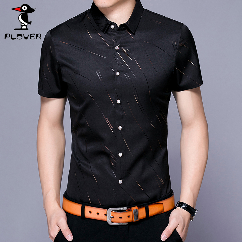 Plover A short sleeved shirt Men's shirts 2019 summer new pattern Thin section Korean Edition Self cultivation leisure time Pointed collar fashion whitein the Men's clothing, Shirt category - from Buy2taobao.com to provide professional Taobao agent buy service