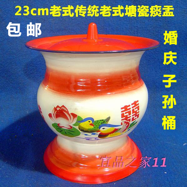 加大号防滑老式搪瓷高脚痰盂 老人痰盂 儿童坐便器子孙桶包邮|ruв категории семья/личные чистящие средства, ванная приборов/принадлежности для ванной, плевательница - от Buy2taobao.com для оказания профессиональной услуги покупки агента Taobao