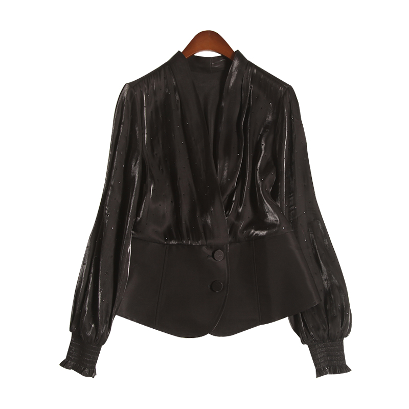 烫钻两粒扣净色衬衫女19S648|ruв категории Женская одежда, рубашка - от Buy2taobao.com для оказания профессиональной услуги покупки агента Taobao