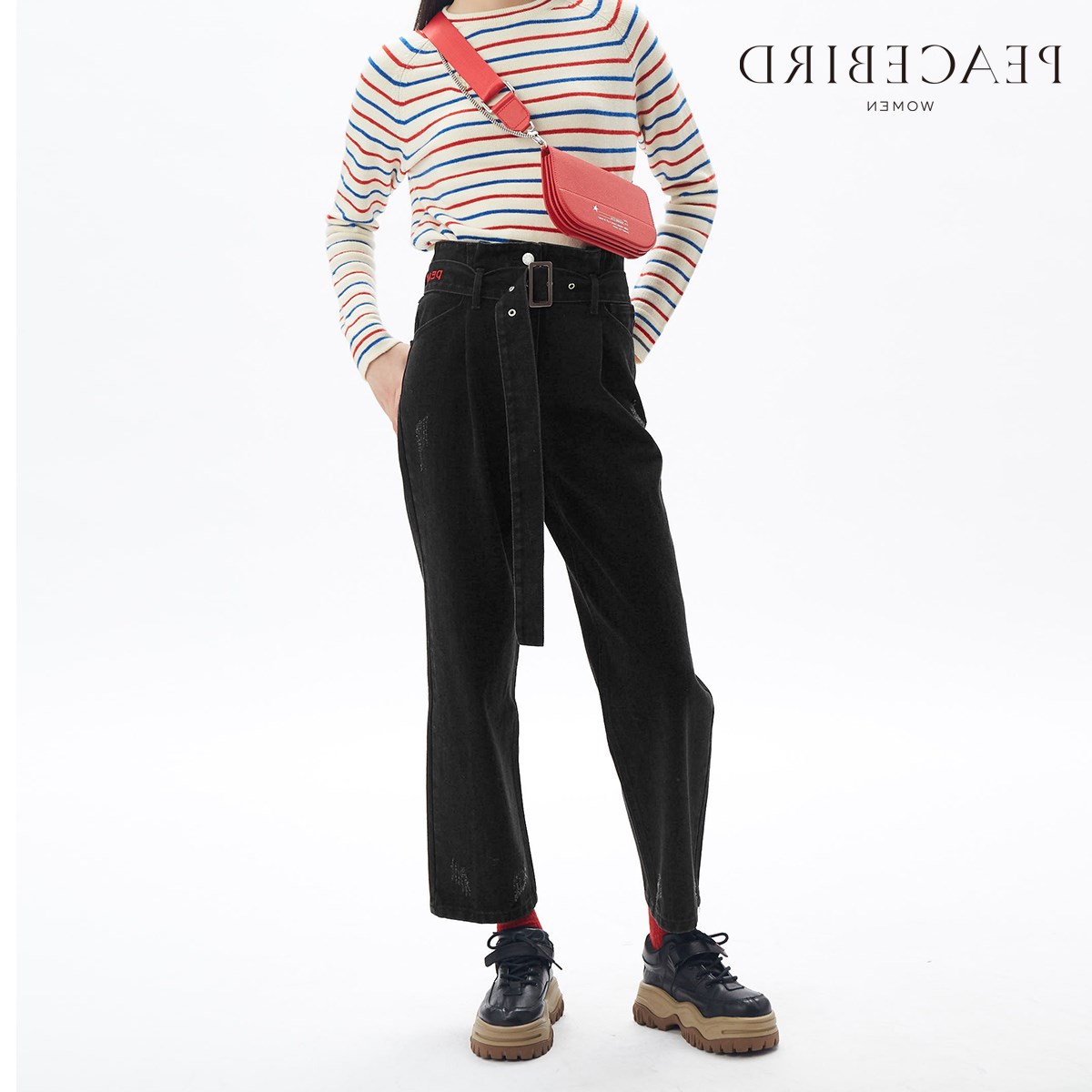 【商场同款】2018春季新黑色毛边时尚哈伦牛仔裤A1HA91103|msdalam kategori Butik wanita / wanita, seluar jeans - dari Buy2taobao.com untuk memberikan perkhidmatan ejen Taobao profesional membeli