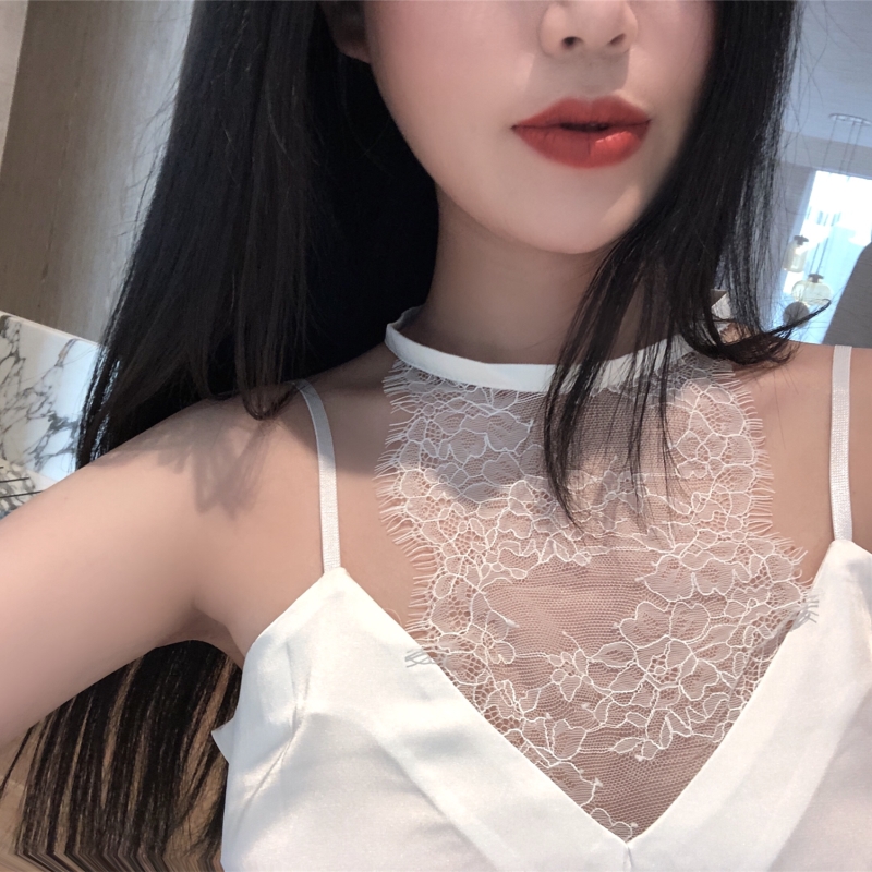 NINASTUDIO 心机内搭 睫毛蕾丝拼接 小吊带上衣|ruв категории Женская одежда, жилет подтяжки - от Buy2taobao.com для оказания профессиональной услуги покупки агента Taobao