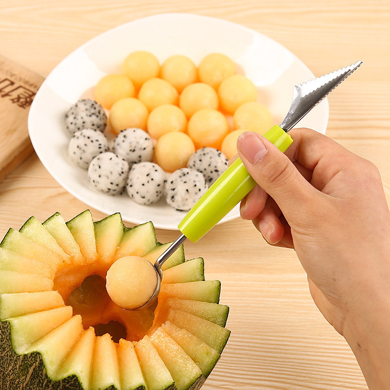 Double head Stainless steel watermelon Dig the ball is kitchen watermelon Artifact Carving knife fruit Cold platterin the Kitchen/Cooking utensils , Kitchen Gadgets/Kitchen storage , Fruit slicer category - from Buy2taobao.com to provide professional Taobao agent buy service