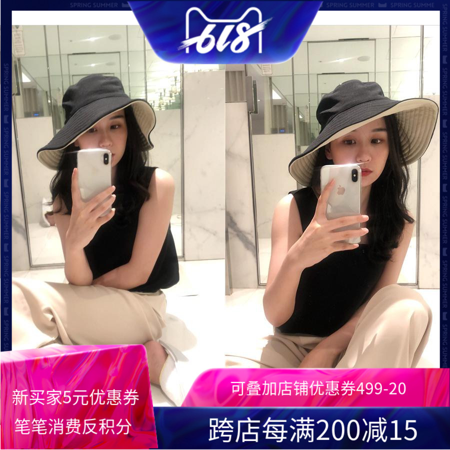 LACKPARD防晒帽防紫外线UV遮阳女大沿渔夫帽双面百搭可折叠美国LP|ruв категории Аксессуары, шляпа - от Buy2taobao.com для оказания профессиональной услуги покупки агента Taobao