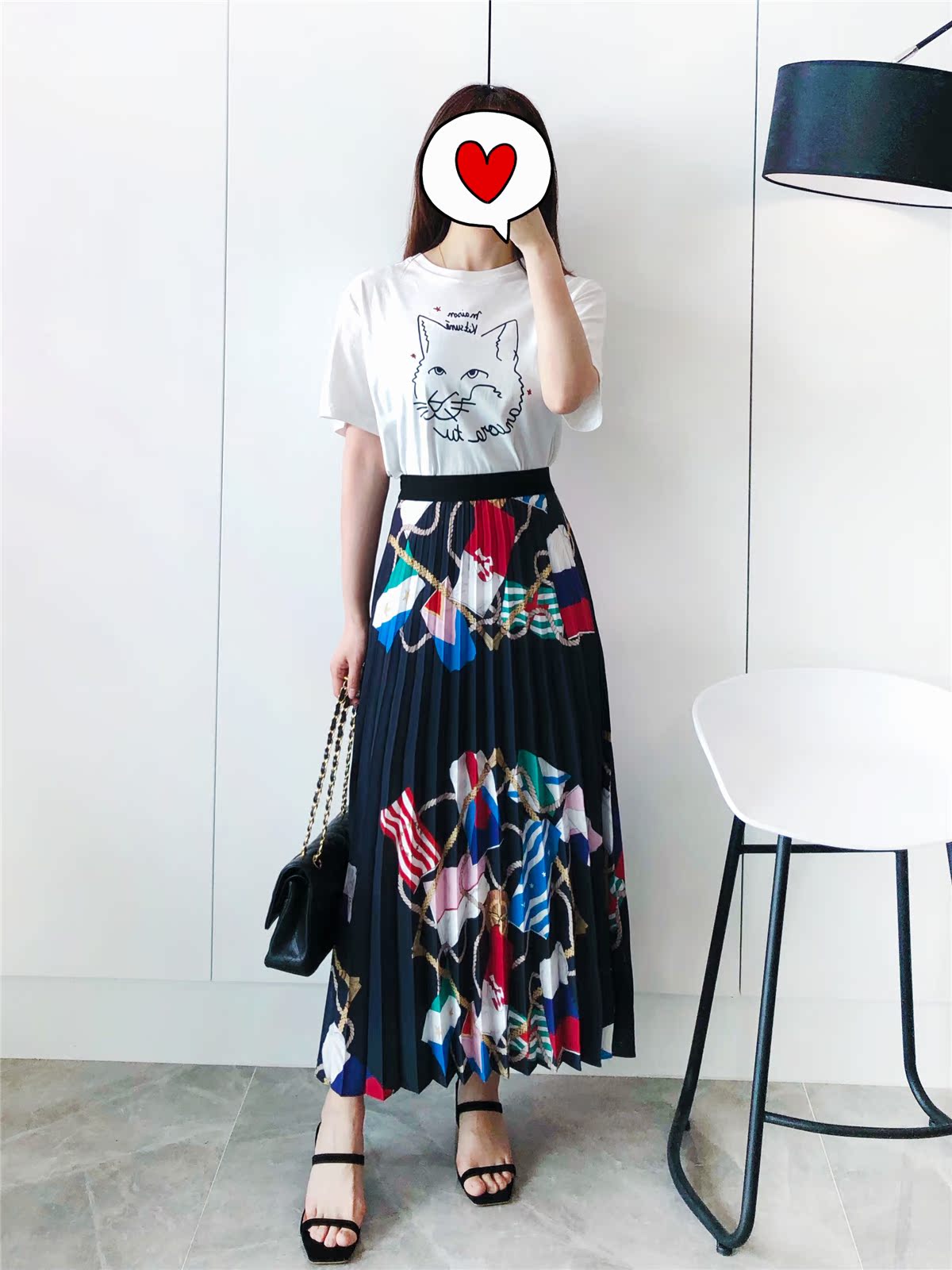 Metal chain printing 19 Spring and summer new pattern Irregular pattern Elastic waist Bouffancy longuette skirt J4284Ein the Women's clothing/Boutique , Skirts category - from Buy2taobao.com to provide professional Taobao agent buy service