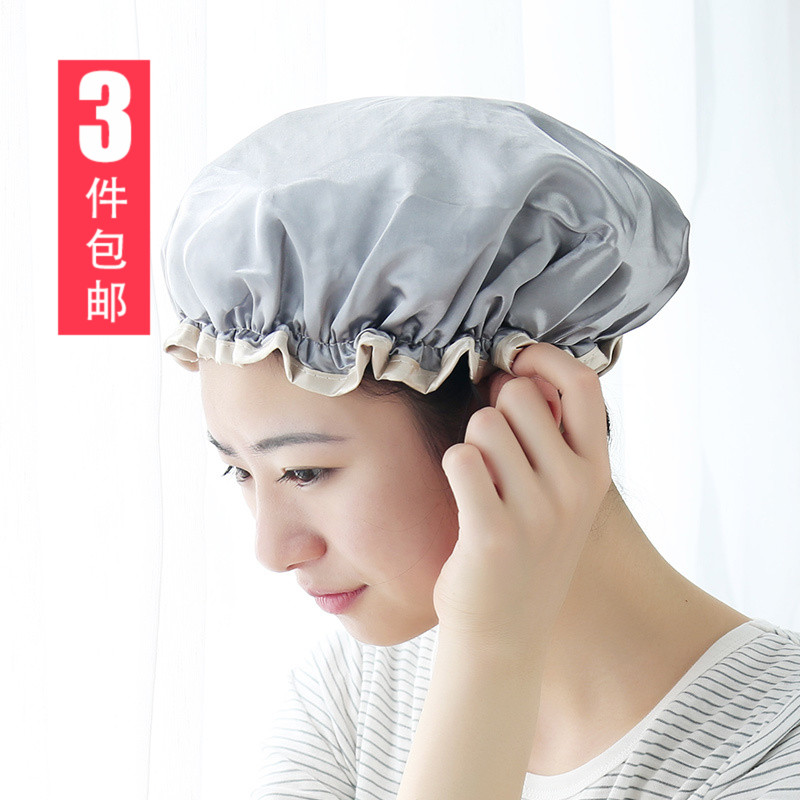 Shower cap waterproof adult Female models shower Long take a shower Bath Headgear kitchen Hat Lampblack ladyin the Family/Personal Cleaning Tools , Personal care cleaning appliances , Shower cap category - from Buy2taobao.com to provide professional Taobao agent buy service